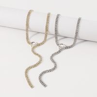Fashion Heart Shape Claw Chain Inlay Rhinestones Women's Necklace 1 Piece main image 3