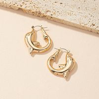 Fashion Simple Style Dolphin Alloy Plating Women's Earrings main image 1