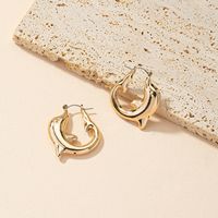 Fashion Simple Style Dolphin Alloy Plating Women's Earrings main image 3