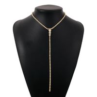 Fashion Heart Shape Claw Chain Inlay Rhinestones Women's Necklace 1 Piece sku image 1