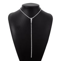 Fashion Heart Shape Claw Chain Inlay Rhinestones Women's Necklace 1 Piece sku image 2