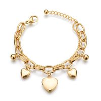 Simple Style Heart Shape Stainless Steel Plating Bracelets 1 Piece sku image 2