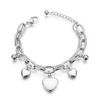 Simple Style Heart Shape Stainless Steel Plating Bracelets 1 Piece sku image 1