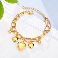 Simple Style Heart Shape Stainless Steel Plating Bracelets 1 Piece main image 5