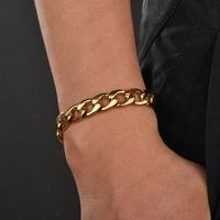 Simple Style Solid Color Stainless Steel Plating Bracelets 1 Piece main image 4