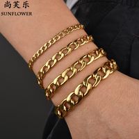 Simple Style Solid Color Stainless Steel Plating Bracelets 1 Piece sku image 3