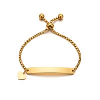 Fashion Heart Shape Crown Butterfly Stainless Steel Plating Id Bracelets 1 Piece main image 3
