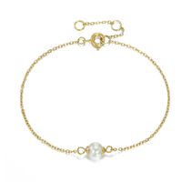 Simple Style Geometric Stainless Steel Gold Plated Artificial Pearls Bracelets main image 4