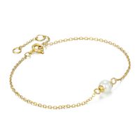 Simple Style Geometric Stainless Steel Gold Plated Artificial Pearls Bracelets main image 3