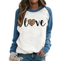 Women's Hoodie Long Sleeve Hoodies & Sweatshirts Printing Patchwork Casual Valentine's Day Fashion Letter main image 4