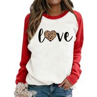 Women's Hoodie Long Sleeve Hoodies & Sweatshirts Printing Patchwork Casual Valentine's Day Fashion Letter main image 5