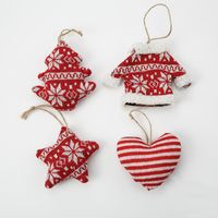 Weihnachten Mode Weihnachtsbaum Herzform Schneeflocke Acryl Gruppe Hängende Ornamente 1 Satz sku image 3