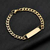 Simple Style Solid Color Stainless Steel Plating Men's Bracelets main image 3