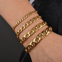 Simple Style Solid Color Stainless Steel Plating Bracelets 1 Piece main image 1