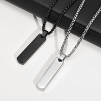 Hip-hop Rectangle Stainless Steel Men's Pendant Necklace main image 5