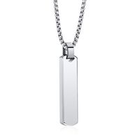 Hip-hop Rectangle Stainless Steel Men's Pendant Necklace main image 4