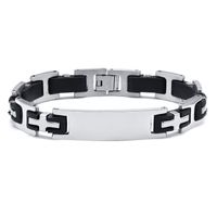 Retro Geometric Cross Stainless Steel Polishing Men's Bracelets 1 Piece main image 3