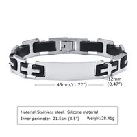 Retro Geometric Cross Stainless Steel Polishing Men's Bracelets 1 Piece main image 4