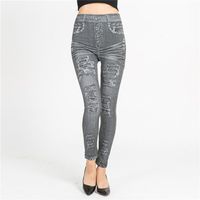 Women's Daily Fashion Solid Color Ankle-length Printing Jeans main image 6