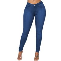 Women's Daily Fashion Solid Color Full Length Washed Jeans main image 4