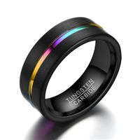 Retro Geometric Titanium Steel Plating Rings 1 Piece sku image 5