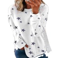 Mujeres Sudadera Manga Larga Sudaderas Con Capucha Y Sudaderas Impresión Casual Estrella main image 5