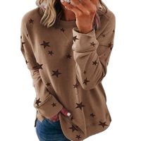 Mujeres Sudadera Manga Larga Sudaderas Con Capucha Y Sudaderas Impresión Casual Estrella main image 3