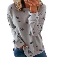 Femmes Sweat À Capuche Manche Longue Hoodies Et Pulls Molletonnés Impression Décontractée Star main image 2