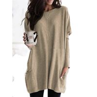 Women's T-shirt Long Sleeve T-shirts Pocket Patchwork Casual Solid Color main image 4