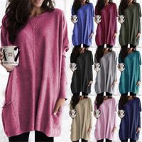 Women's T-shirt Long Sleeve T-shirts Pocket Patchwork Casual Solid Color main image 1