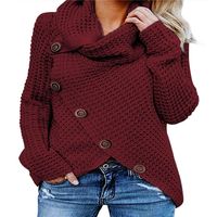 Women's Sweater Long Sleeve Sweaters & Cardigans Patchwork British Style Solid Color main image 5