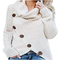 Women's Sweater Long Sleeve Sweaters & Cardigans Patchwork British Style Solid Color main image 4