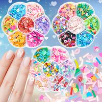Sweet Flower Strawberry Sequin Nail Decoration Accessories 1 Set main image 1