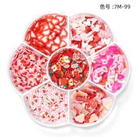 Sweet Flower Strawberry Sequin Nail Decoration Accessories 1 Set sku image 7