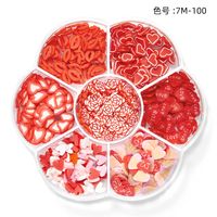 Sweet Flower Strawberry Sequin Nail Decoration Accessories 1 Set sku image 8