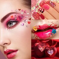 Sweet Heart Shape Flower Sequin Nail Decoration Accessories 1 Set main image 3