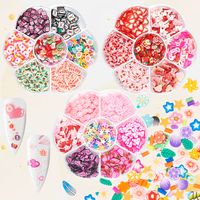 Sweet Heart Shape Flower Sequin Nail Decoration Accessories 1 Set sku image 20