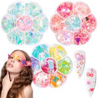 Sweet Heart Shape Flower Sequin Nail Decoration Accessories 1 Set sku image 25