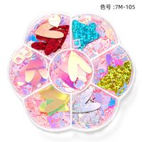 Sweet Heart Shape Flower Sequin Nail Decoration Accessories 1 Set sku image 5