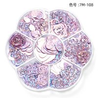 Sweet Heart Shape Flower Sequin Nail Decoration Accessories 1 Set sku image 8