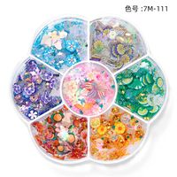 Sweet Heart Shape Flower Sequin Nail Decoration Accessories 1 Set sku image 10