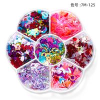 Sweet Heart Shape Flower Sequin Nail Decoration Accessories 1 Set sku image 15