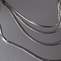 Hip-hop U Shape Titanium Steel Layered Necklace 1 Piece main image 3