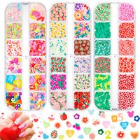 Cute Heart Shape Sequin Soft Clay Nail Decoration Accessories sku image 38