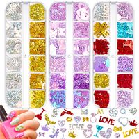 Cute Heart Shape Sequin Soft Clay Nail Decoration Accessories sku image 41