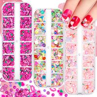 Cute Heart Shape Sequin Soft Clay Nail Decoration Accessories sku image 36