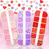 Cute Heart Shape Sequin Soft Clay Nail Decoration Accessories sku image 33