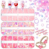Cute Heart Shape Sequin Soft Clay Nail Decoration Accessories sku image 47