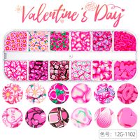 Cute Heart Shape Sequin Soft Clay Nail Decoration Accessories sku image 16