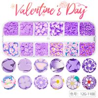 Cute Heart Shape Sequin Soft Clay Nail Decoration Accessories sku image 24